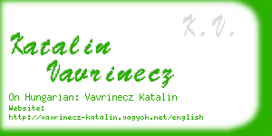 katalin vavrinecz business card